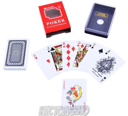 Покерні карти Poker пластикові