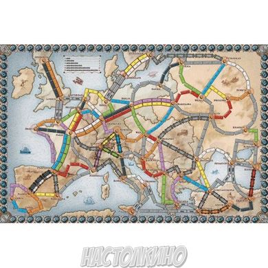 Настільна гра Ticket to Ride: Europe (Билет на поезд: Европа, Квиток на поїзд: Європа)(англ)