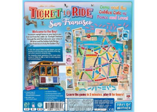 Настольная игра Ticket to Ride: San Francisco (англ)