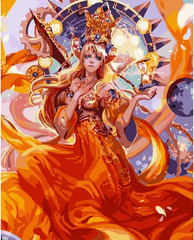 Картина по номерам "Богиня солнца" 40х50 см