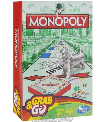 Настільна гра Монополия. Дорожная версия (Monopoly Grab & Go)