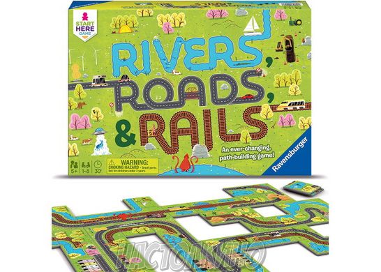 Настільна гра Річки, дороги та рейки (Rivers, Roads&Rails)
