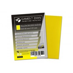 Протектори для карт 66x91 з жовтою обкладинкою (Card Sleeves 66x91 YELLOW)