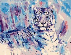 Картина по номерам "Акварельний Тигр", 40х50 см