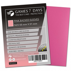 Протекторы для карт 66x91 с розовой обложкой (Card Sleeves 66x91 PINK)