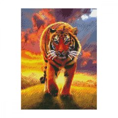 Алмазная мозаика "Тигр в променях сонця", 30х40 см