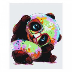 Картина по номерам "Різнобарвна панда", 30х40 см