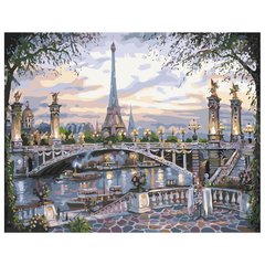 Картина по номерам "Вечірній Париж", 40х50 см