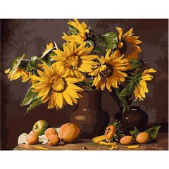Картина по номерам "Золоті соняшники", 40х50 см