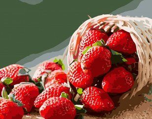 Картина по номерам "Полуниця", 40х50 см