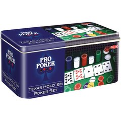 Покерный набор Texas Hold'em в жестяной коробке