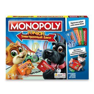 Настільна гра Монополия Junior с банковскими картами (Monopoly Junior)