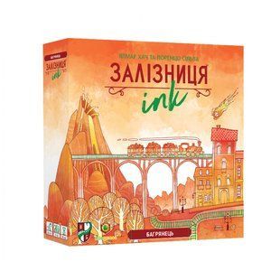 Настільна гра Залізниця Inc. Багрянець (Railroad Ink: Blazing Red Edition/Дорожные Сети: Ярко-красная версия)
