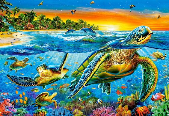 Пазл "Морські черепахи", 1000