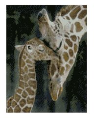 Алмазная мозаика "Жирафа з дитинчам", 30х40 см