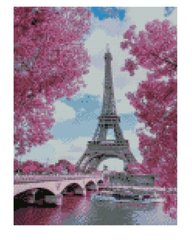 Алмазна мозаїка "Париж у рожевих тонах", 30х40 см