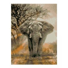 Алмазная мозаика "Могутній слон", 30х40 см