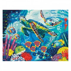 Картина по номерам "Різнобарвний підводний світ", 30х40 см