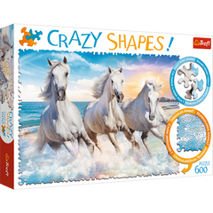 Пазл Crazy Shapes "Три белых коня". 600 елементів (Trefl)