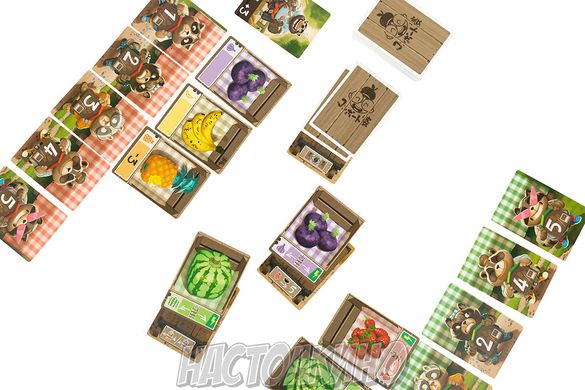 Настольная игра Тануки. Охота на фрукты (Tanuki Market)