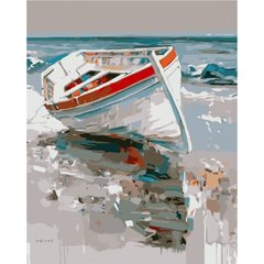 Картина за номерами "Білий човен", 40х50 см