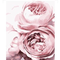 Картина по номерам "Ніжні рожеві троянди, 40х50 см