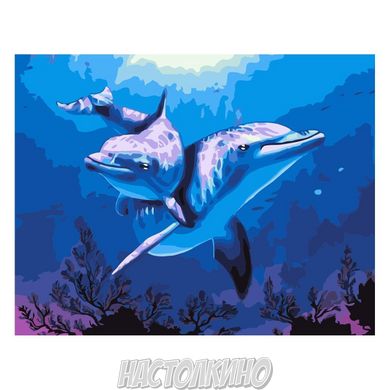 Картина за номерами "Дельфіни", 30х40 см