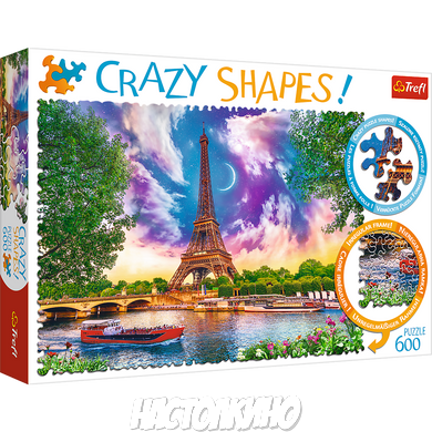 Пазл Crazy Shapes " Небо над Парижем". 600 элементов (Trefl)