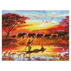 Алмазная мозаика "Життя Африки" , 50х60 см