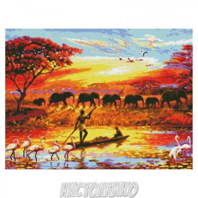 Алмазна мозаїка "Життя Африки" , 50х60 см
