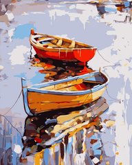 Картина за номерами "Самотні човни", 40х50 см