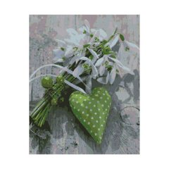 Алмазная мозаика «Зелене серце», 40х50 см