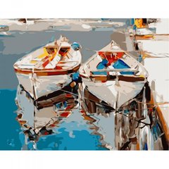 Картина за номерами "Пара білих човників", 40х50 см