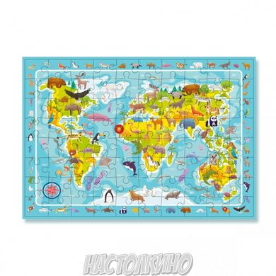 Пазл «Мапа світу: Тварини»
