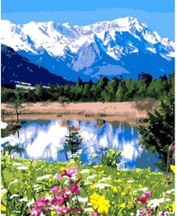 Картина по номерам "Весняні гірські пейзажі", 40х50 см