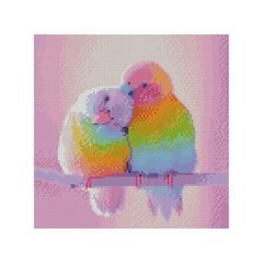 Алмазная мозаика "Пара папуг", 30х30 см