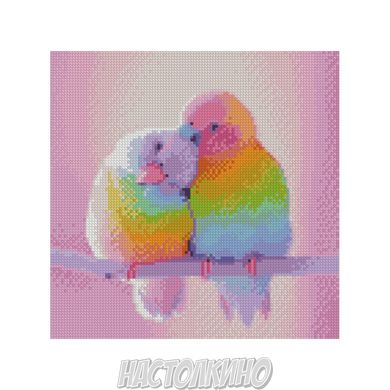 Алмазна мозаїка "Пара папуг", 30х30 см