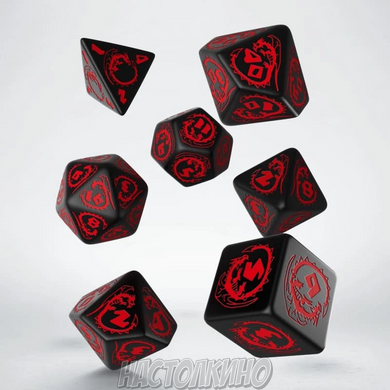 Набір кубів Dragons Black & red Dice Set