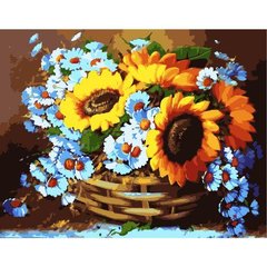 Картина за номерами "Корзина квітів", 40х50 см