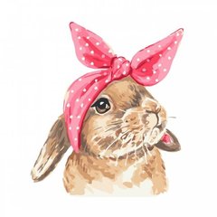 Картина за номерами "Кролик с бантом", 30х40 см