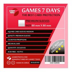 Протектори для карток Games 7 Days Преміум 80x80 мм (50 шт)