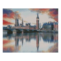 Алмазна мозаїка «Відображення Лондона в Темзі», 40х50 см