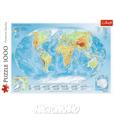 Пазл "Карта мира", 1000 элементов (Trefl)