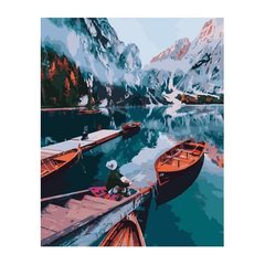 Картина по номерам "Озеро серед гір", 40х50 см