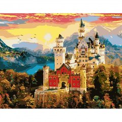 Картина за номерами "Замок на заході сонця", 40х50 см