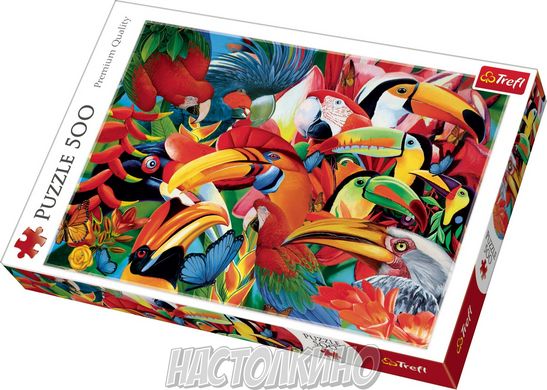 Пазл "Цветные птички". 500 элементов (Trefl)