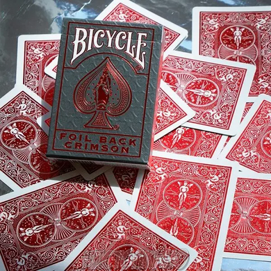 Карти покерні Bicycle Foil Back Crimson (red)