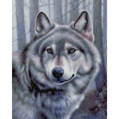 Алмазная мозаика "Гірський вовк", 40х50 см