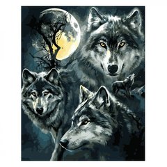 Картина за номерами "Три вовки", 40х50 см