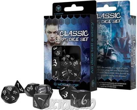 Набір кубів Classic RPG Black & white Dice Set (7)